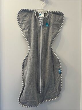 Love to dream Grey Striped-Trim Swaddle Sleep Sack